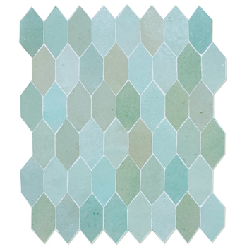 Mosaic House Moroccan tile Saft B 30 Max Variation celadon, celadon, green   solid zellige, mosaic, zellij, field, pattern, glaze, hexagonal, simple 